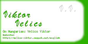 viktor velics business card